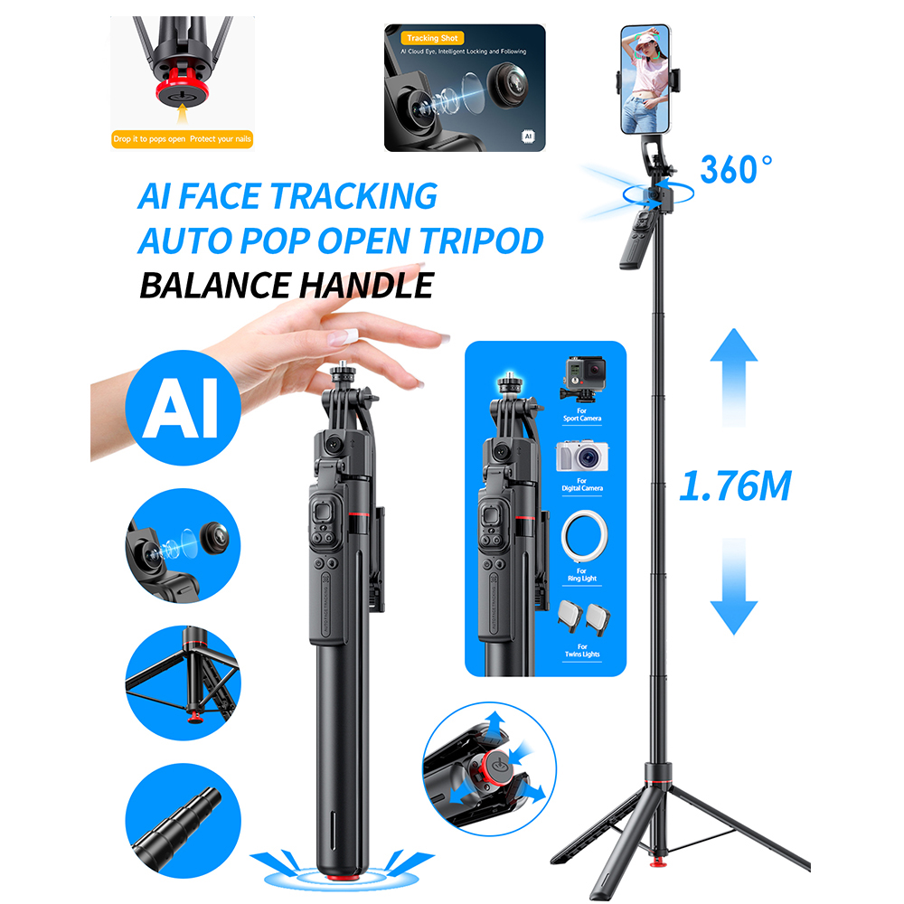 Photography Basics - AI Gimbal Statyw do selfie 360